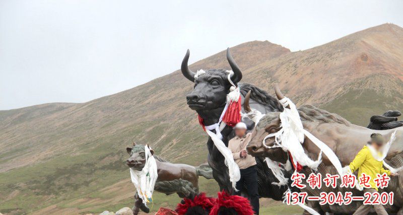 合肥完美纪念:牦牛景观铜雕