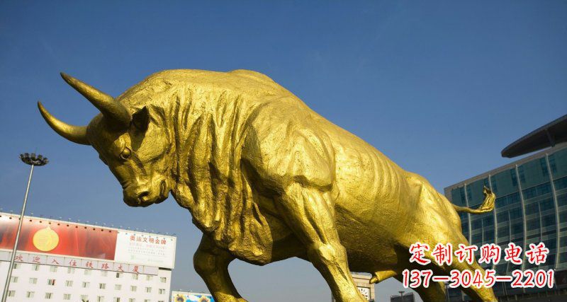 合肥广场牛动物铜雕