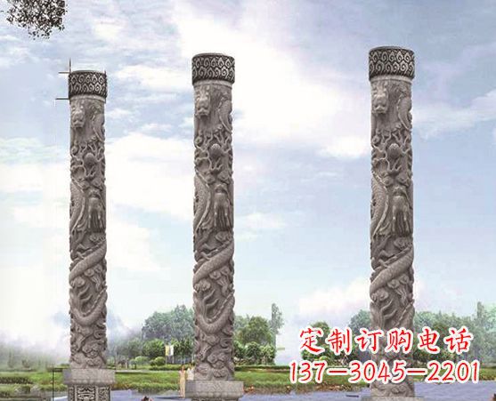 合肥精美雕塑盘龙柱,美化您的室外空间