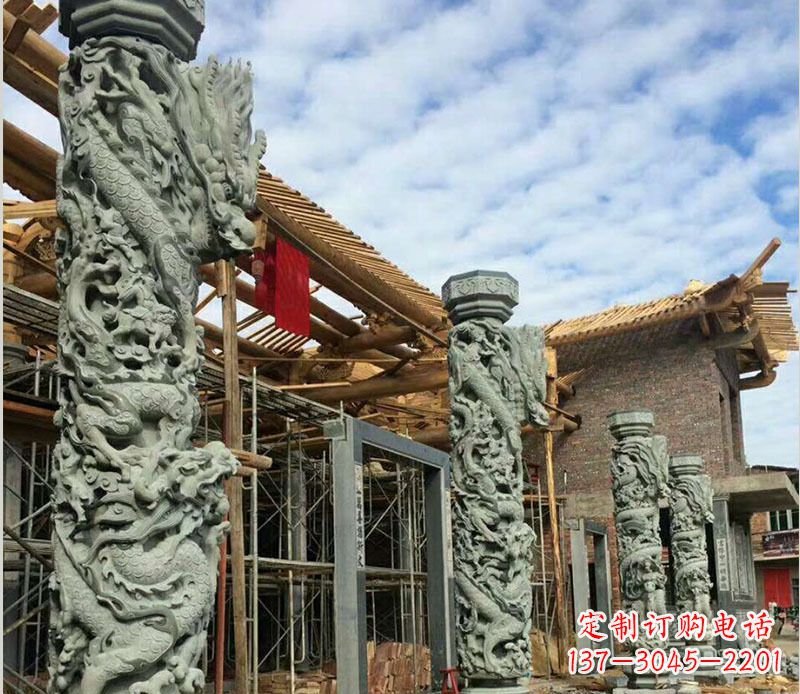 合肥高雅大气的龙柱石雕