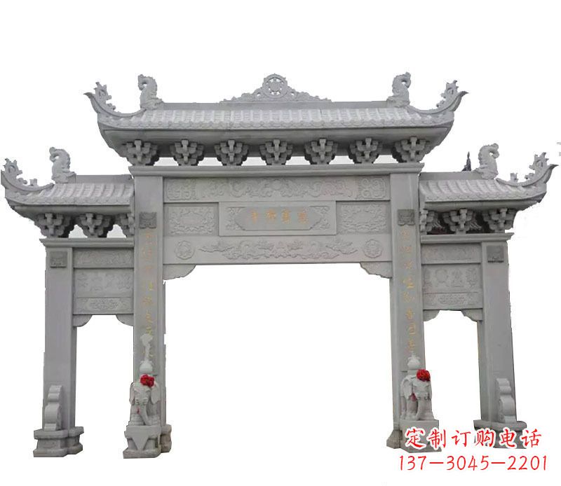 合肥广场三门石牌坊景观石雕