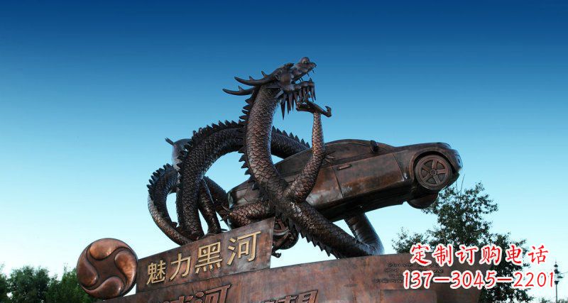 合肥广场神龙汽车铜雕