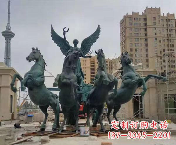 合肥中领雕塑：阿波罗战车铜雕精美华丽