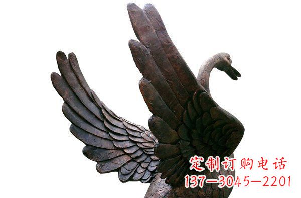 合肥中领雕塑|优雅大气的铜雕天鹅