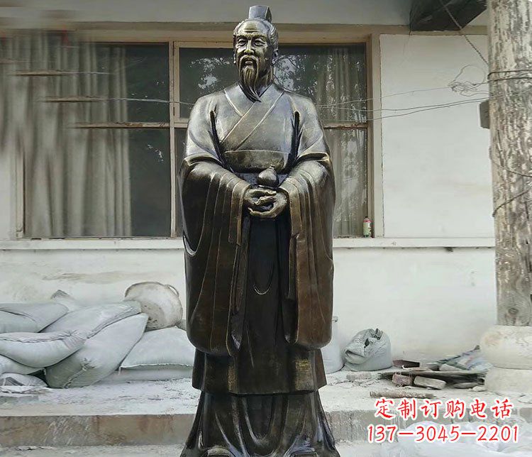 合肥广场铜雕扁鹊人物雕塑