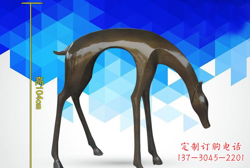 合肥铜镜面鹿雕塑,高端雕塑定制