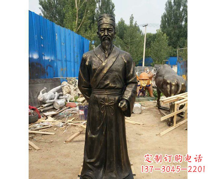 合肥广场铜雕刘备人物雕塑