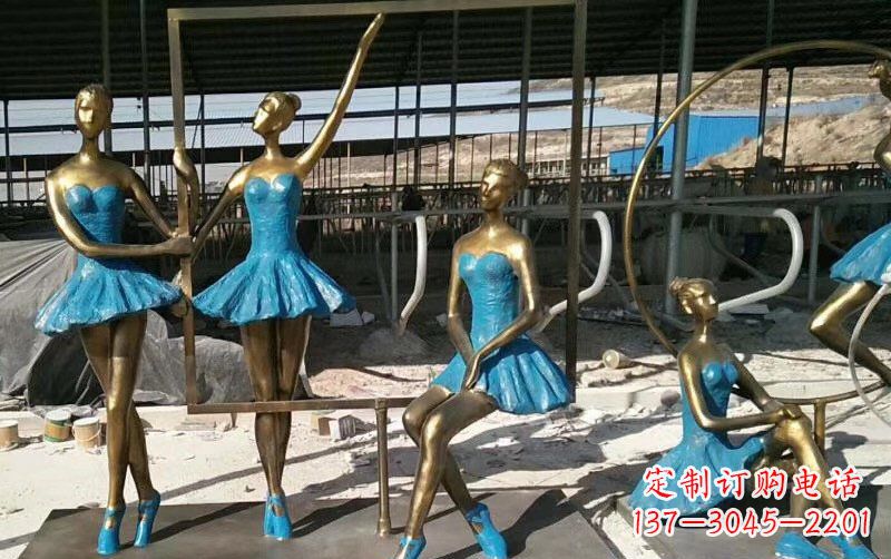 合肥广场铜雕美女跳芭蕾人物雕塑