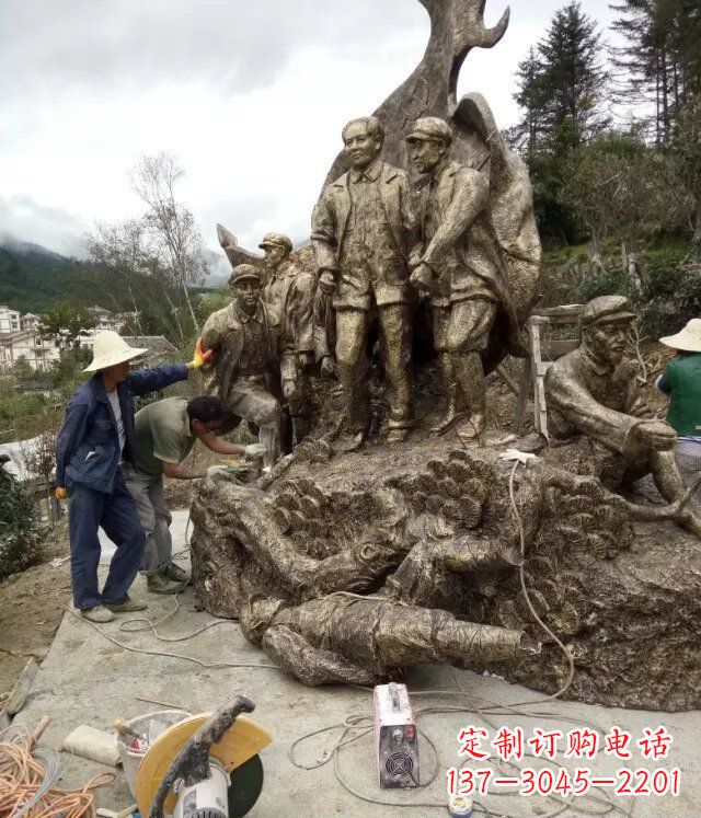 合肥广场伟人纪念铜雕