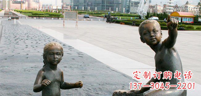 合肥广场小孩玩耍人物铜雕