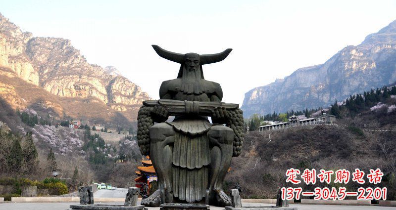 合肥广场炎帝景观铜雕