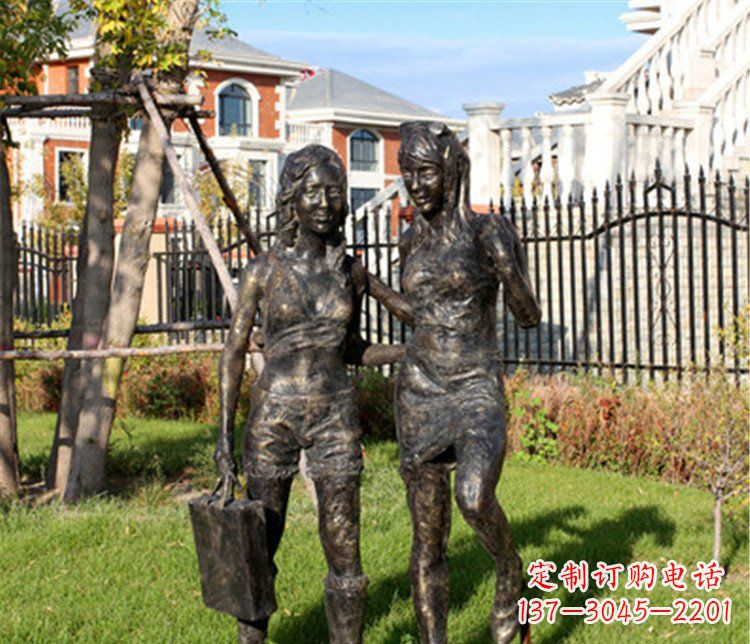 合肥精致温润的女孩铜雕