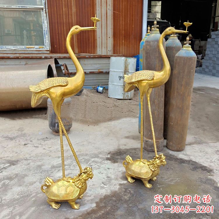 合肥龟鹤延年仙鹤铜雕