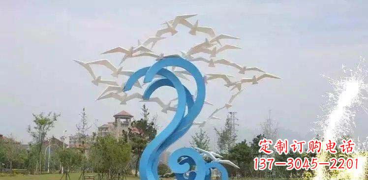 合肥精美海鸥雕塑,传递美好海洋情怀