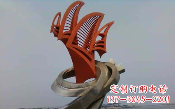 合肥定制不锈钢帆船雕塑