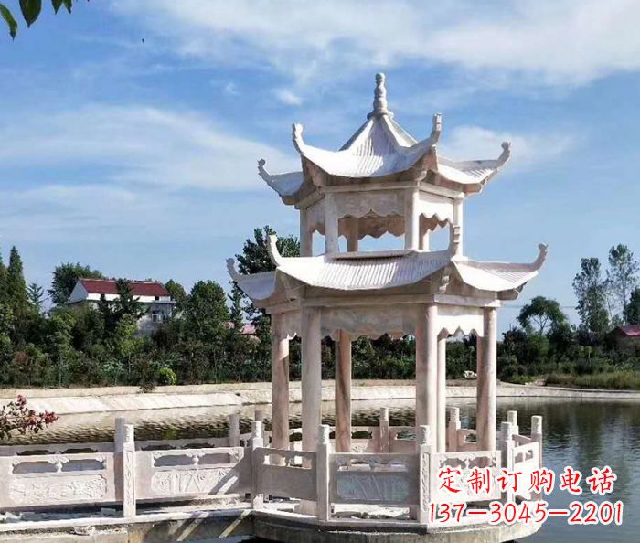 合肥中领雕塑精心打造的海边抒情凉亭雕塑,以海…