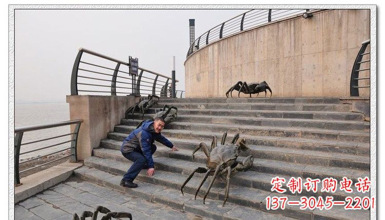 合肥海边铜螃蟹雕塑是由中领雕塑定制生产的一款…