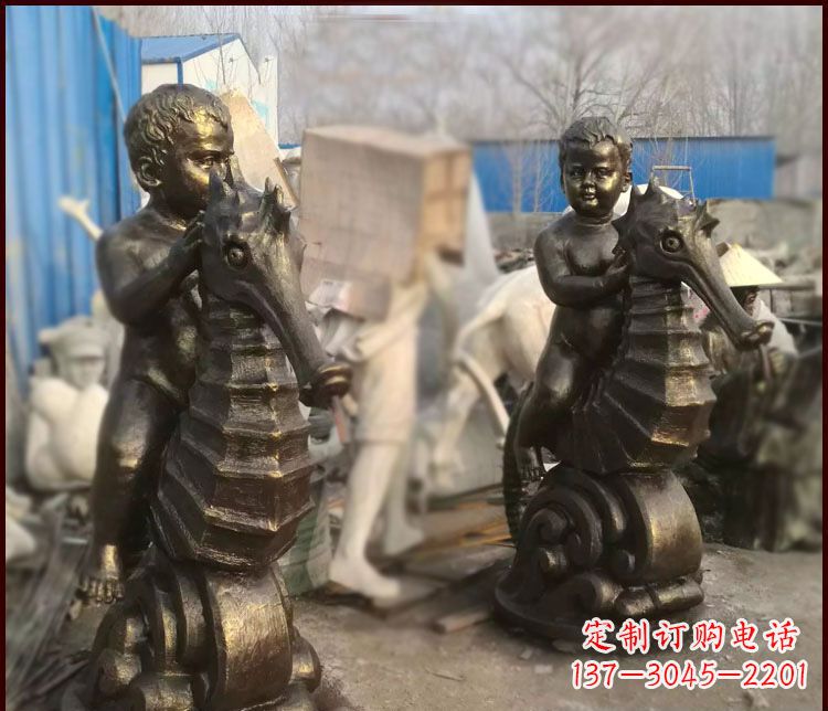 合肥海马公园景观铜雕