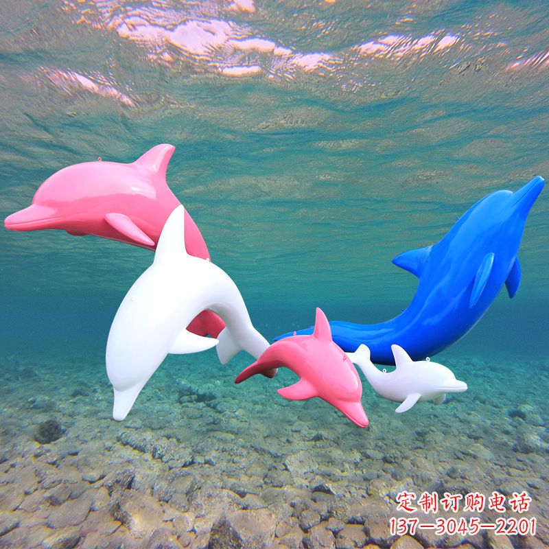 合肥海豚玻璃钢彩绘雕塑–彰显唯美与深情