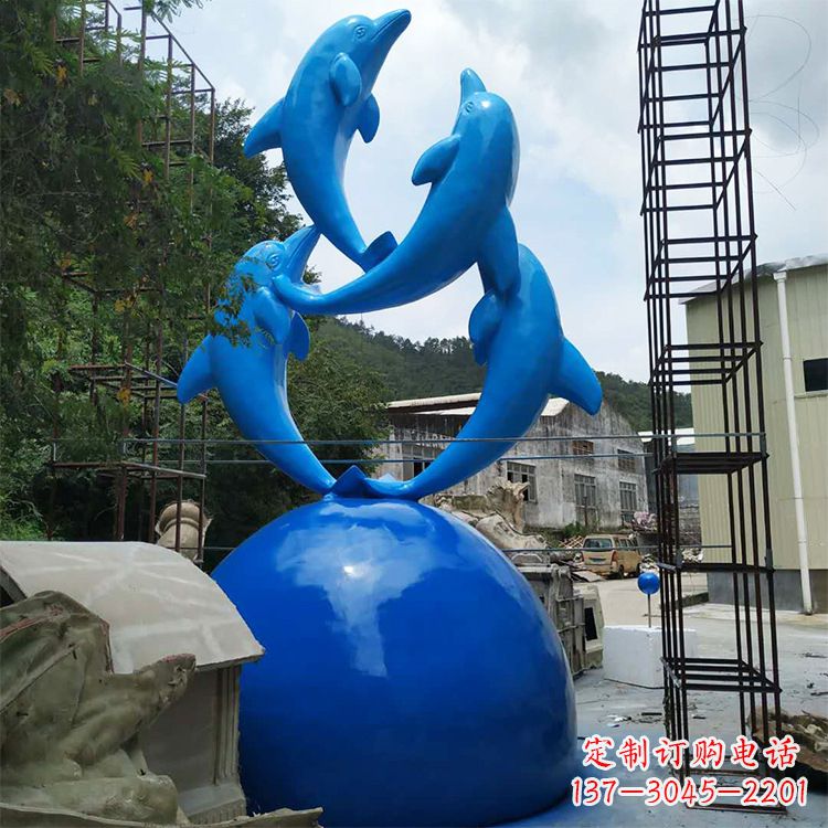 合肥海豚玻璃钢景观雕塑