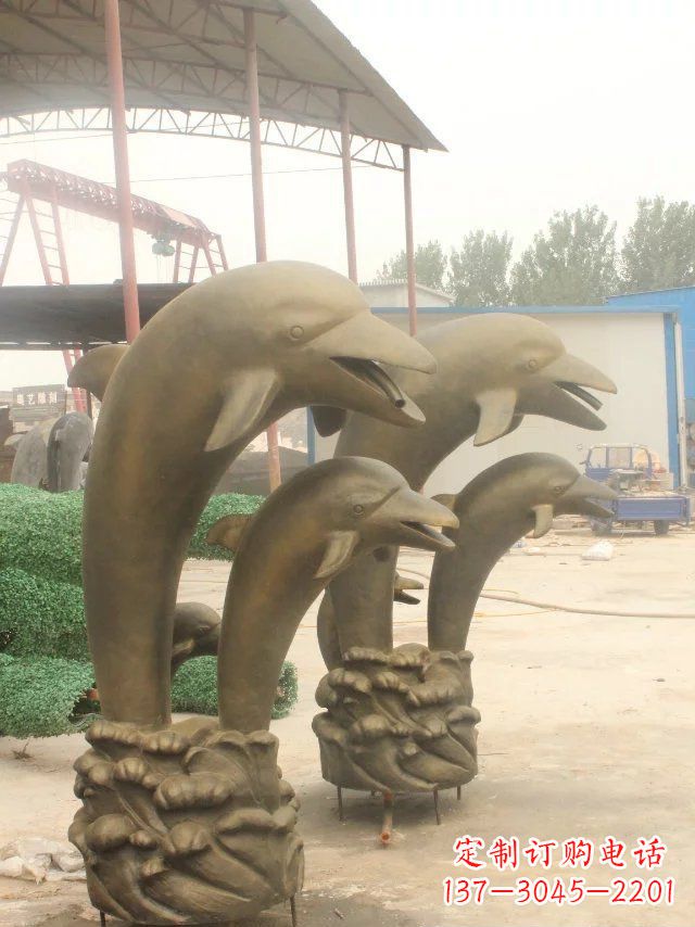 合肥海豚之美,艺术铸就——铜质海豚雕塑