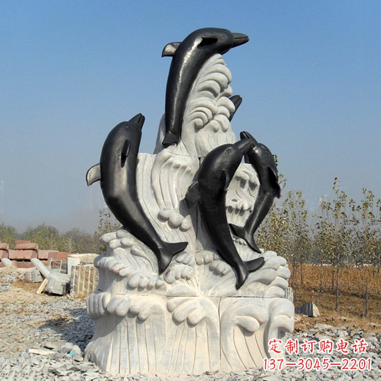 合肥中领雕塑公司推出一款新的艺术品——海豚石…