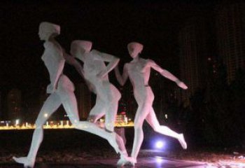 合肥优雅靓丽的女性不锈钢跑步雕塑