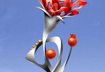 合肥精美不锈钢石榴花雕塑，震撼了审美的眼睛