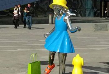合肥中领雕塑：极致的不锈钢小女孩雕塑