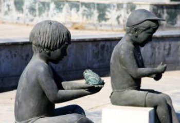 合肥儿童景观铜雕，携带童趣的青蛙