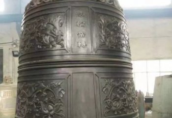 合肥国泰民安铜钟寺庙铜雕-传统工艺精美的铜钟雕塑