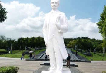 合肥爱迪生公园广场世界名人石雕塑
