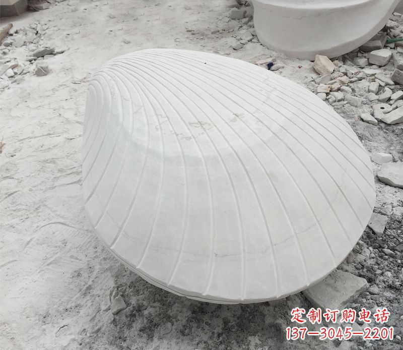 合肥用贝壳雕刻出美丽的汉白玉雕塑