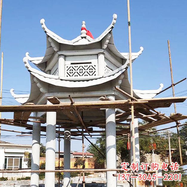 合肥汉白玉大理石凉亭雕塑