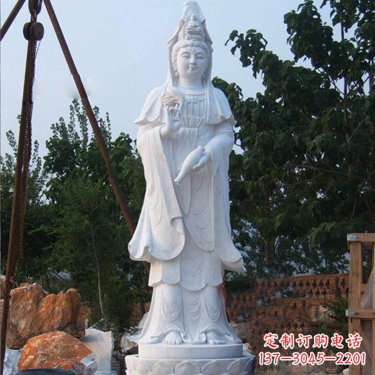 合肥汉白玉滴水观音石雕