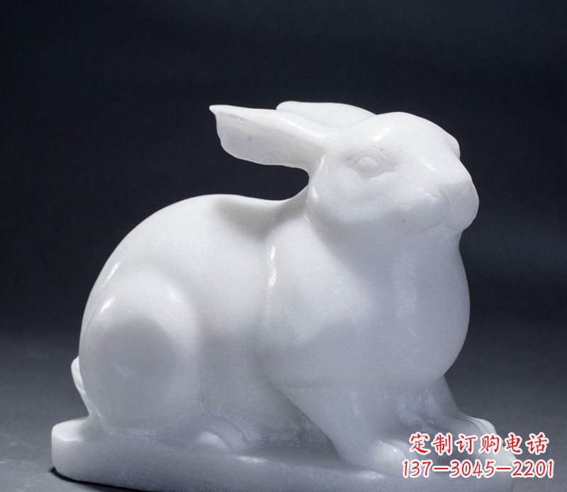 合肥汉白玉动物兔子雕塑