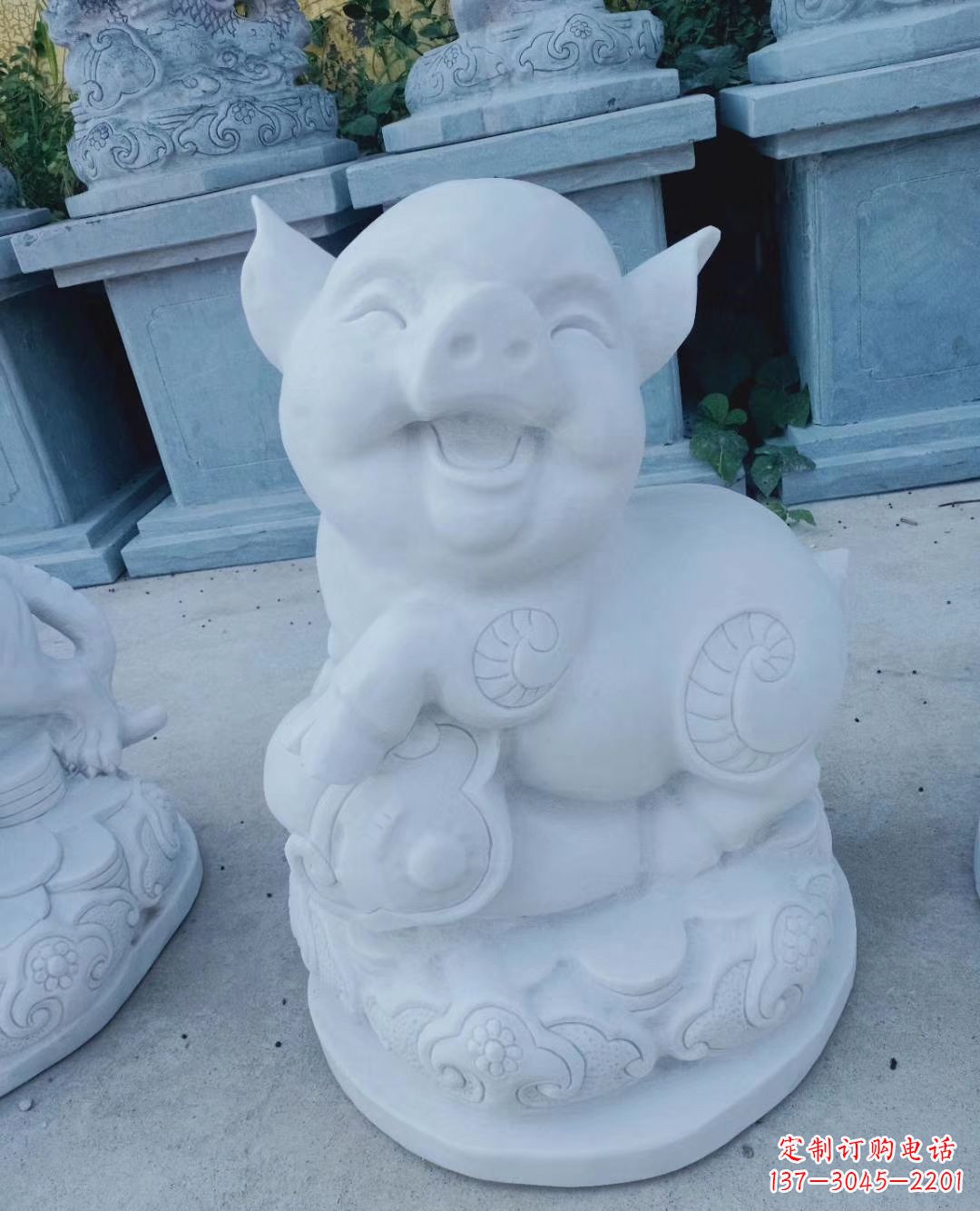 合肥领雕塑--汉白玉公园动物十二生肖石雕