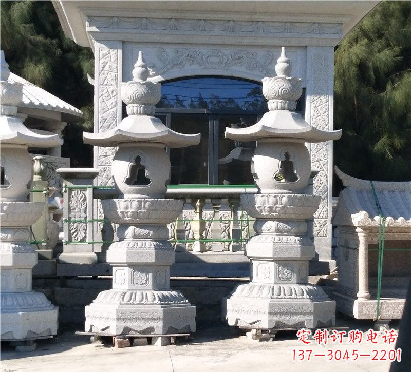 合肥汉白玉公园灯笼雕塑
