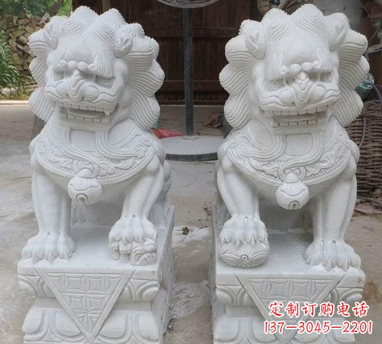 合肥汉白玉古代狮子雕塑