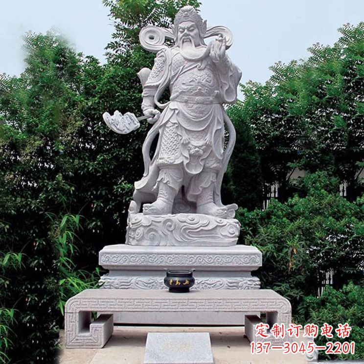 合肥汉白玉关公雕塑,融入神秘历史色彩