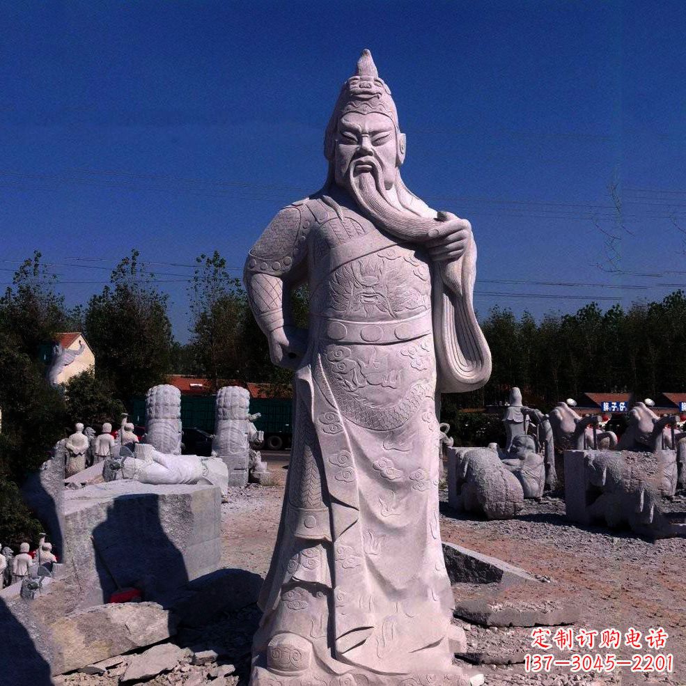 合肥中领雕塑-精致关羽石雕塑