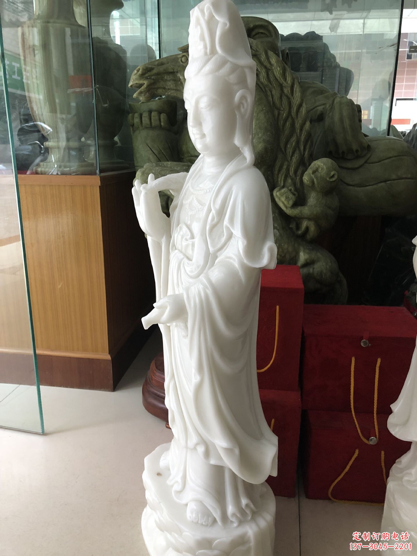 合肥精美汉白玉观音菩萨雕塑