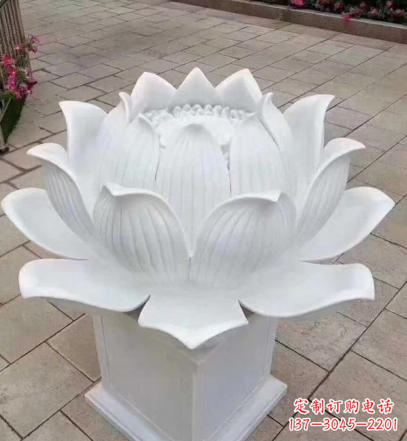 合肥汉白玉荷花雕塑,把温暖带入家中