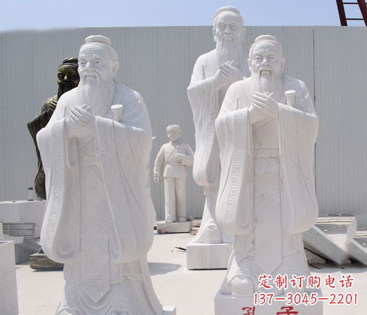 合肥汉白玉孔子石雕——传承古代文明,流传着智慧