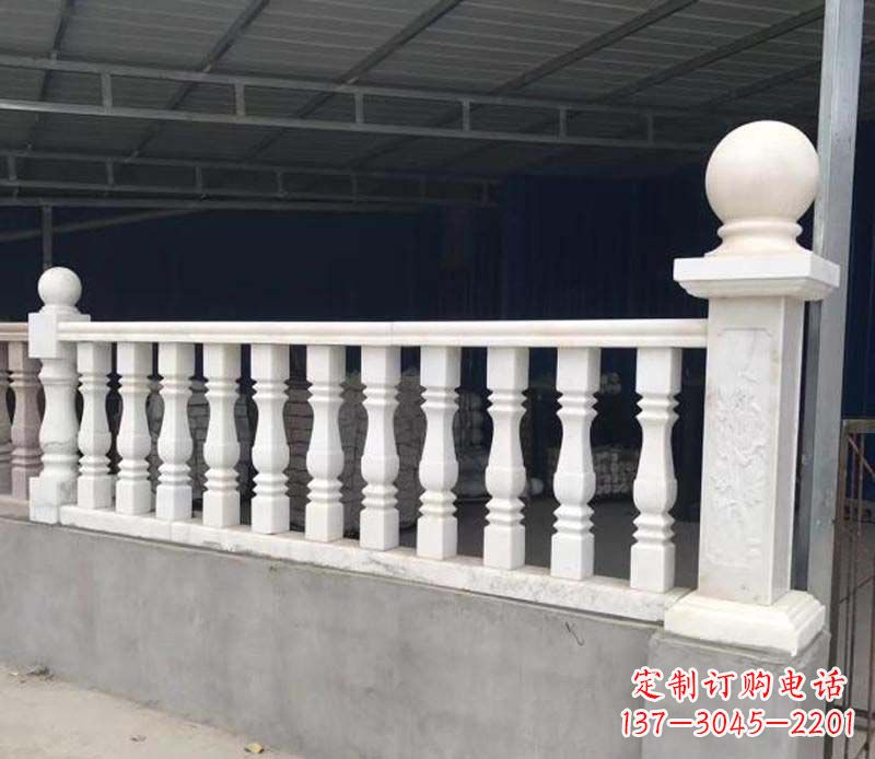 合肥中领雕塑，汉白玉栏杆景观雕塑定制
