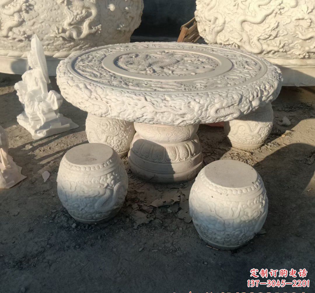 合肥中领雕塑推出的汉白玉魔力龙雕塑，以汉白玉…