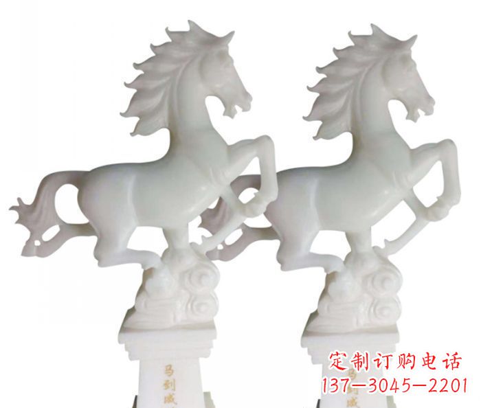 合肥汉白玉马雕塑,以自然质朴大气