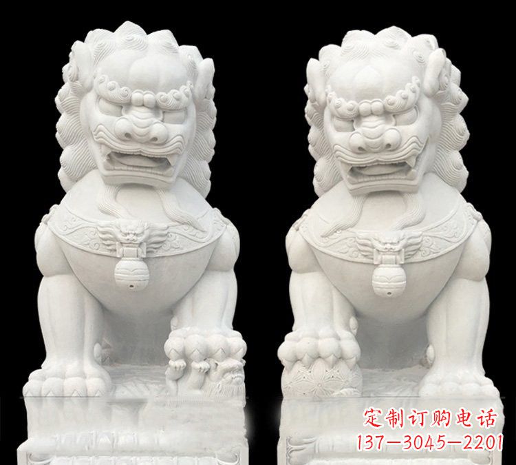 合肥玉质狮子门口雕塑是由中领雕塑定制制作的,…