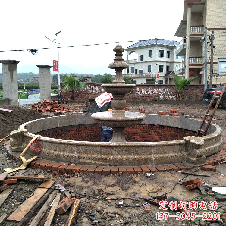 合肥汉白玉水景雕塑是由中领雕塑定制的精美水景…