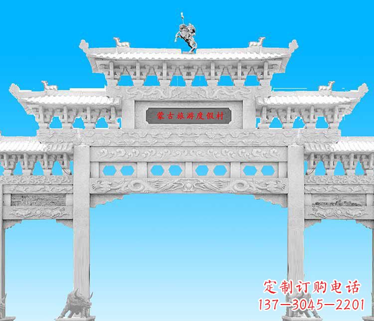 合肥汉白玉牌楼雕塑,传承经典之美